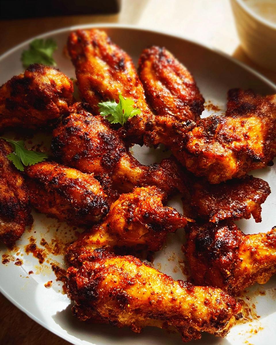 A plate of perfectly cooked, crispy chicken wings with a spicy glaze, part of The Only Chicken Wings Recipes Recipe You’ll Need.
