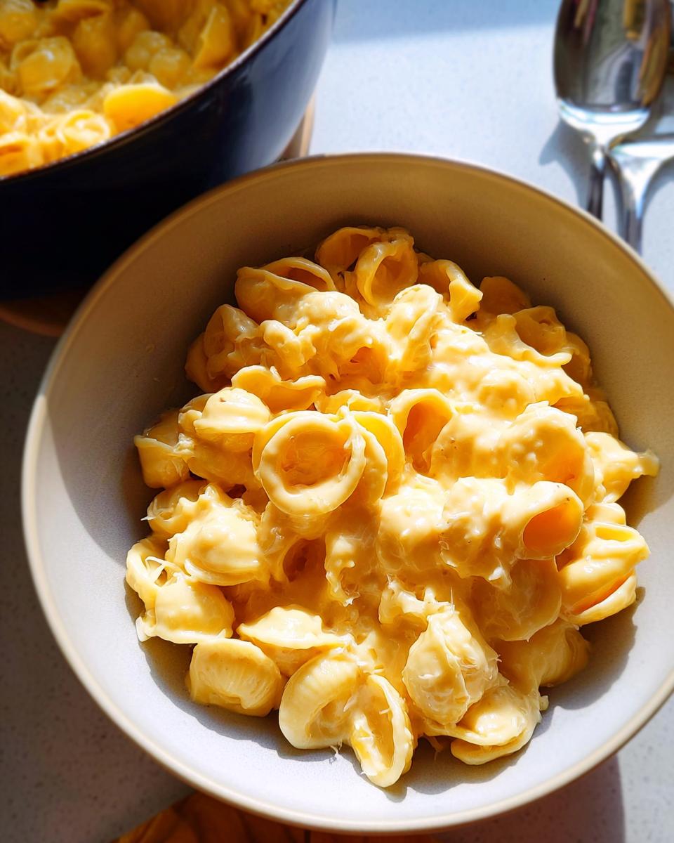 A bowl of creamy mac and cheese, a perfect example of easy dinner recipes.