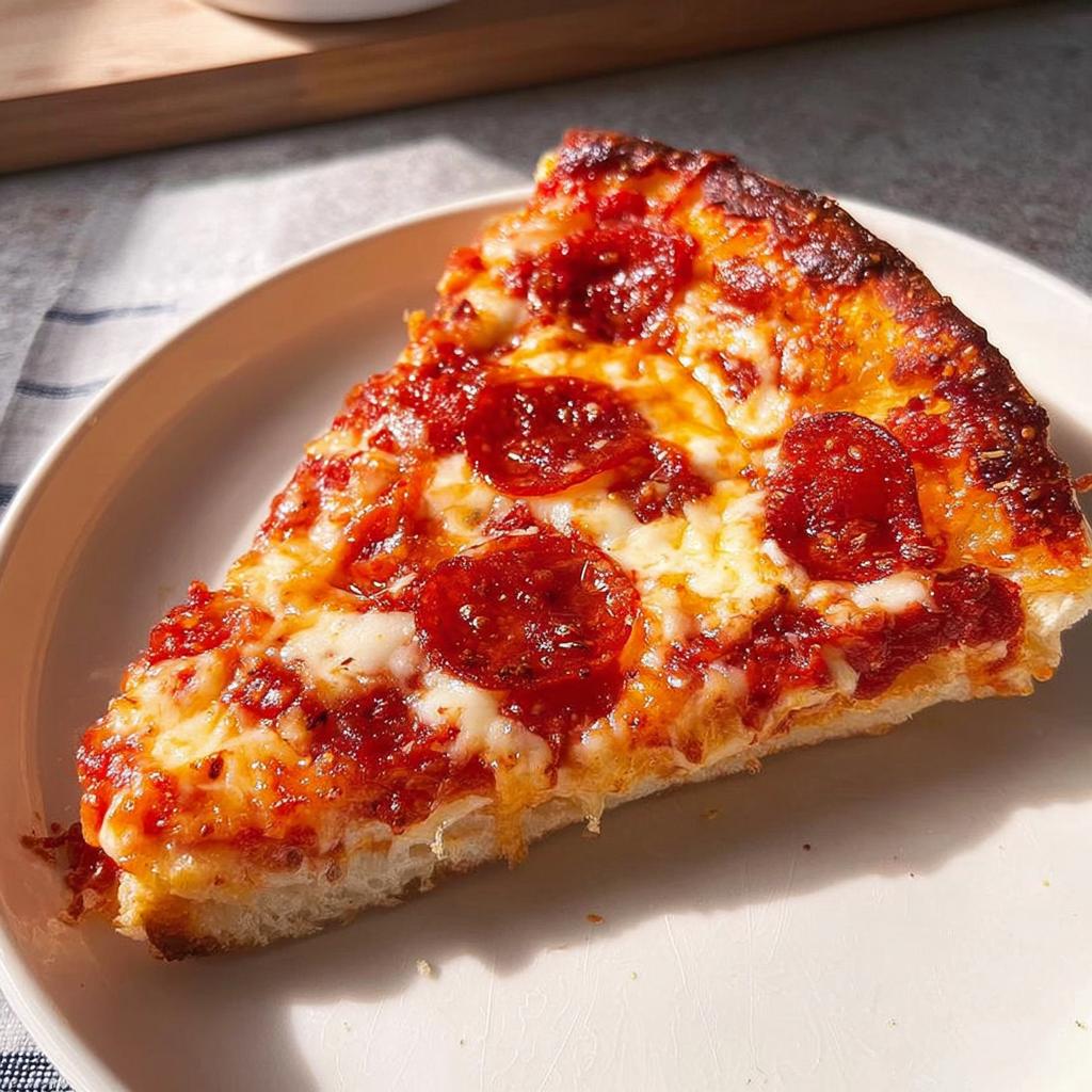A mouthwatering slice of pepperoni pizza with melted cheese, perfect for Pizza Night Recipes meal prep.
