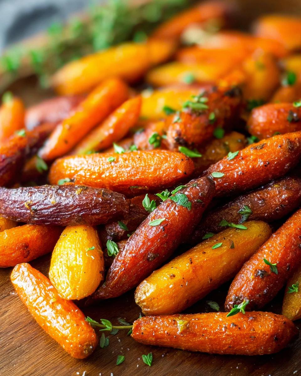 Close-up of roasted carrots, a perfect example of veggie sides recipes for meal prep.