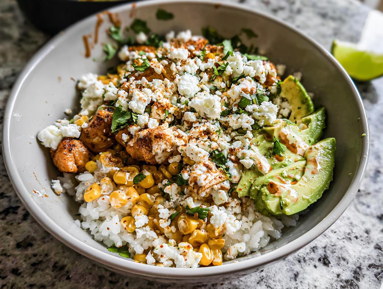 Easy Street Corn Chicken Bowl - Featured