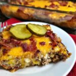 Low-Carb Bacon Cheeseburger Casserole - Featured