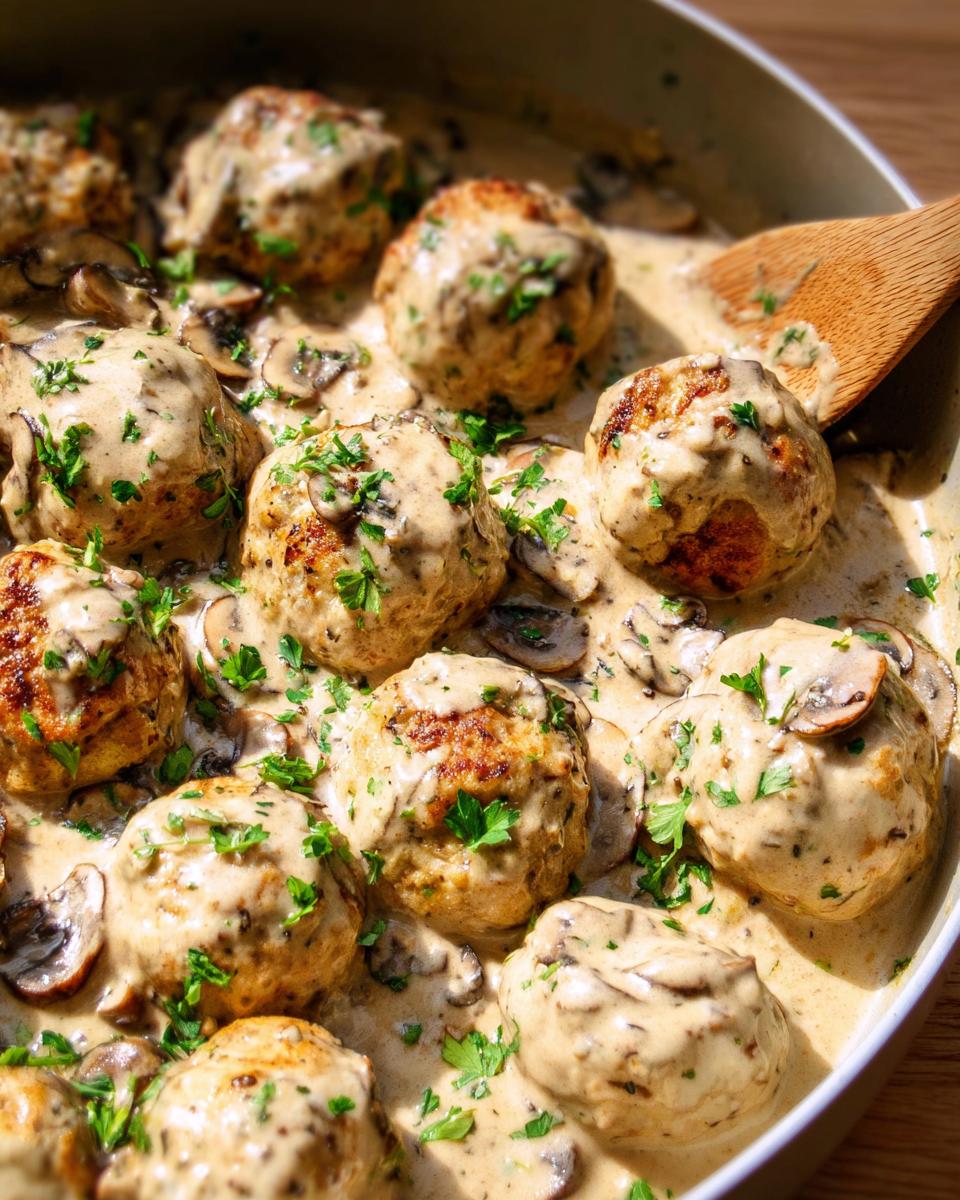 Creamy Mushroom Chicken Meatballs - Other 1