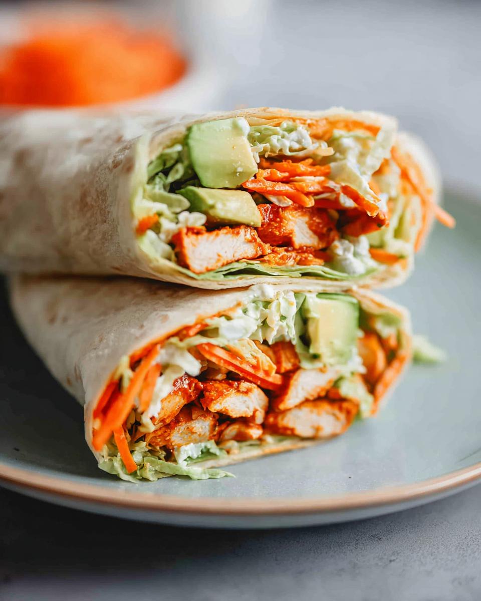A delicious wrap filled with creamy spinach, eggs, chicken, avocado, and shredded carrots.