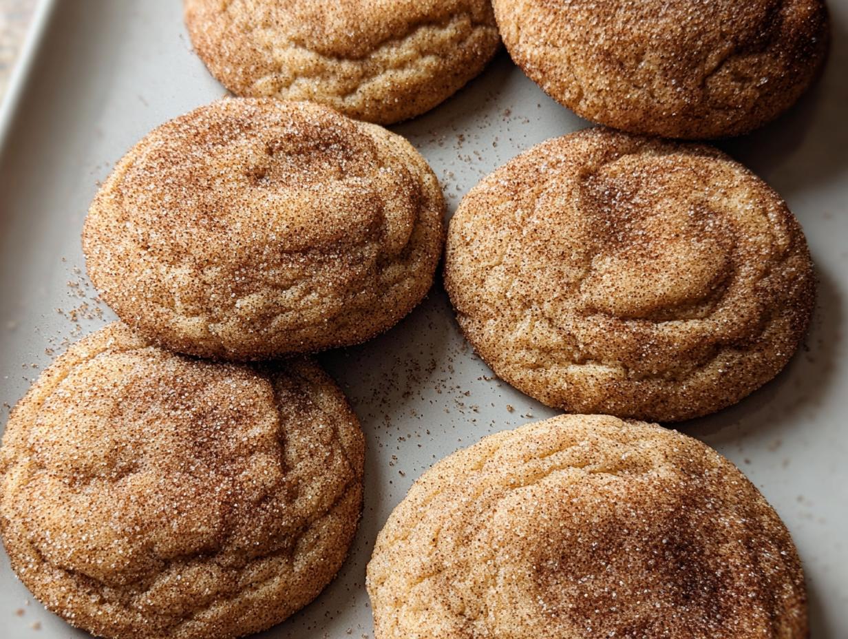 Close-up of several chewy churro cookies coated in cinnamon sugar, ready to be enjoyed.