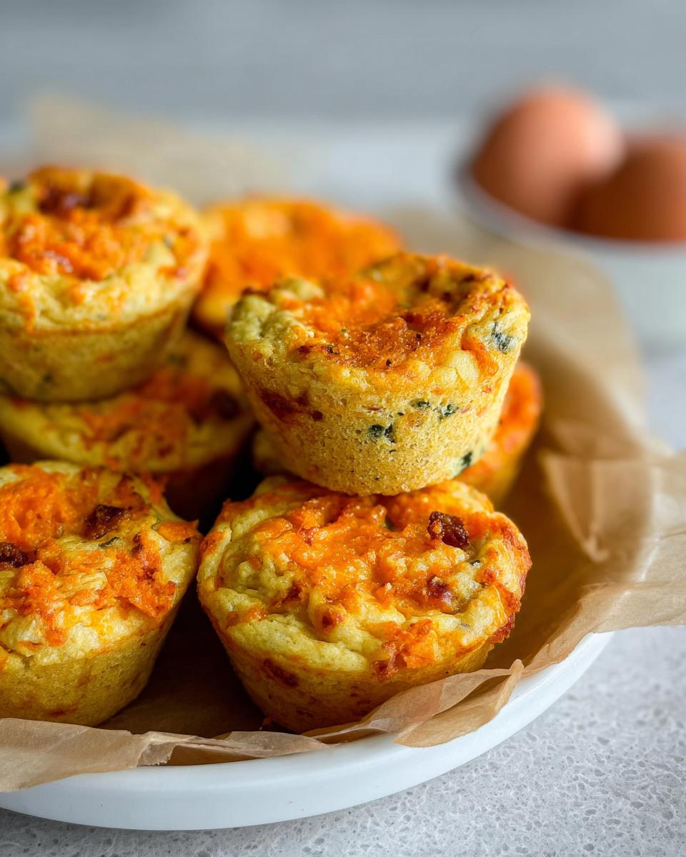 A stack of golden-brown Cinnamon Apple Cottage Cheese Bites topped with melted cheese.